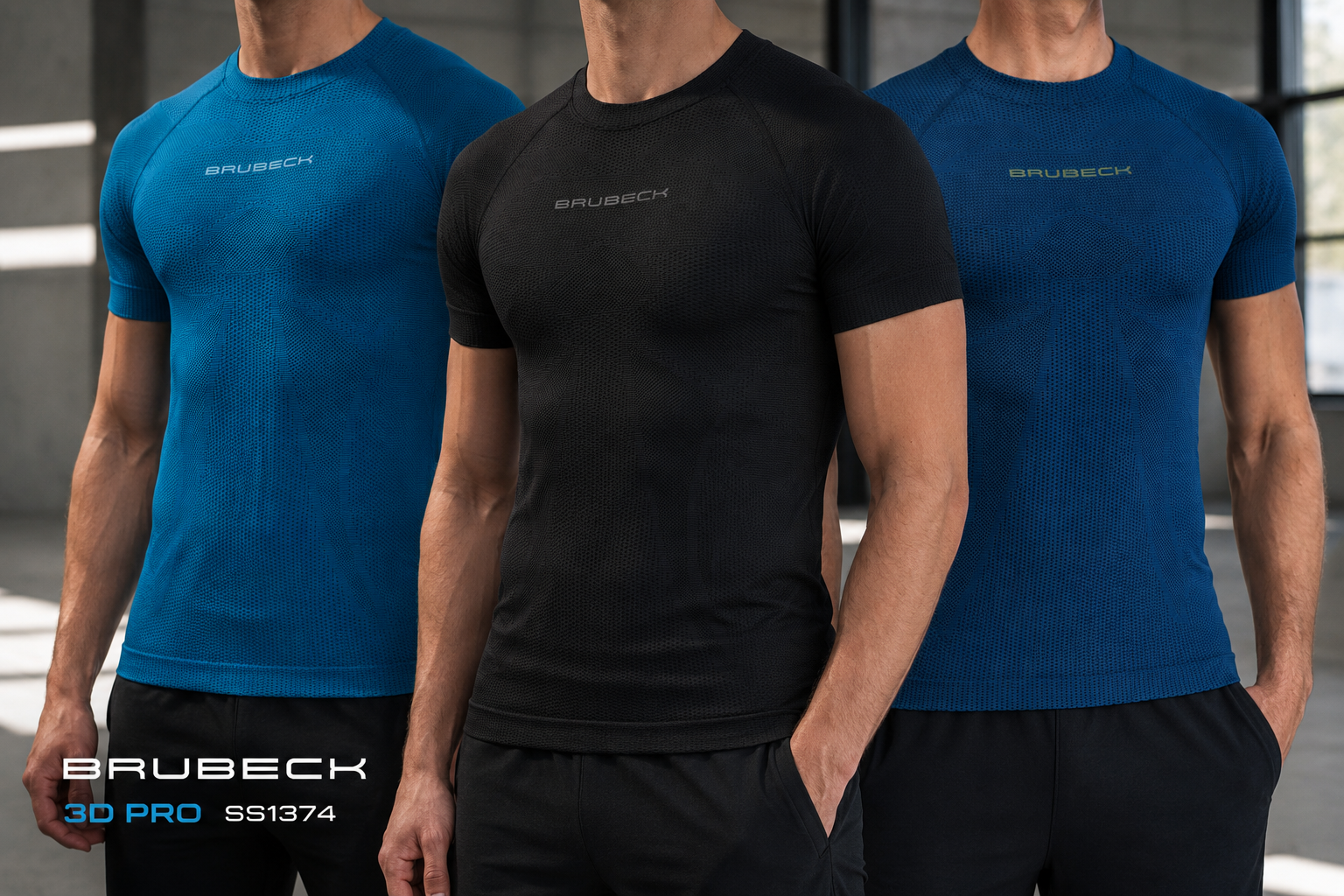 Koszulka Termoaktywna Męska T-shirt BRUBECK 3D PRO Oddychająca Szybkoschnąca Krótki rękaw