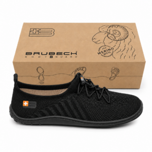 Brubeck Barefoot Merino Męskie Buty Wełna Merino Zero Drop kolor Czarny